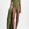 Small Accessories | Dorothee Schumacher Cosy Towelling Towel Dark Olive Green