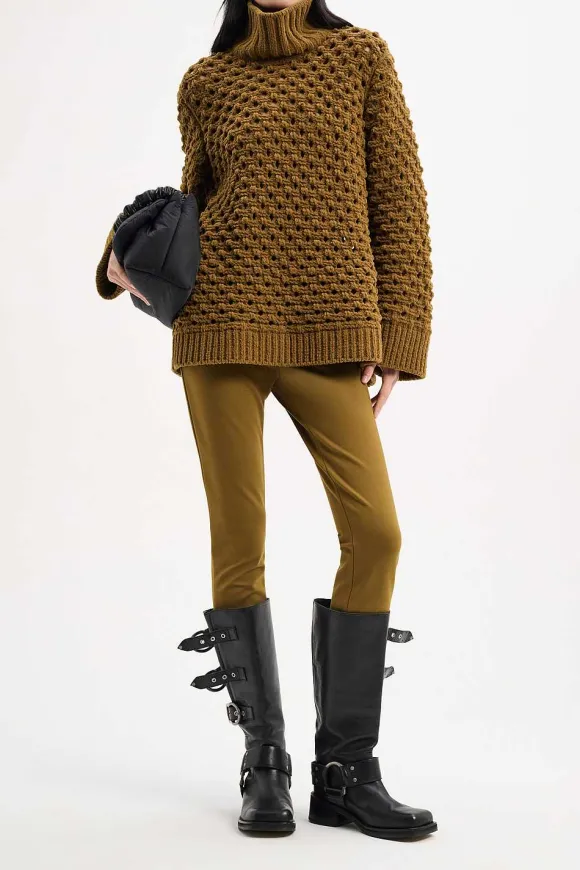 Strick | Dorothee Schumacher Crochet Feeling Pullover Gold Brown