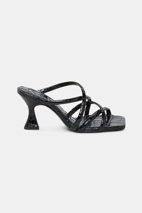 Schuhe | Dorothee Schumacher Exotic Shine Heeled Sandal Pure Black