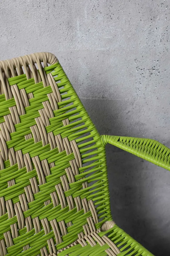 Tucurinca | Dorothee Schumacher La Perla Outdoor Chair Verde Tropical Beige Mix