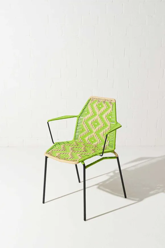 Tucurinca | Dorothee Schumacher La Perla Outdoor Chair Verde Tropical Beige Mix