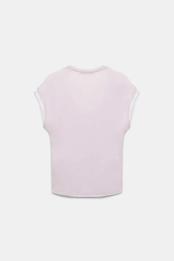 Shirts & Tops | Dorothee Schumacher Layer Love Shirt White And Rose Mix