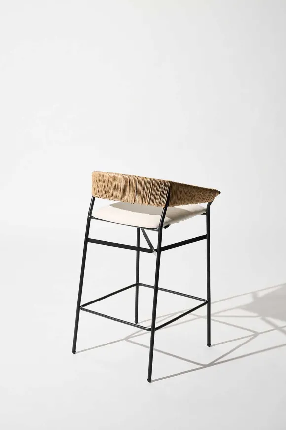 Tucurinca | Dorothee Schumacher Maye Barstool Indoor Cordon Cienaguero Blanco Mix