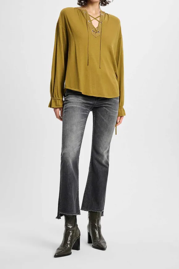 Strick | Dorothee Schumacher Merino Elegance Pullover Light Olive Green