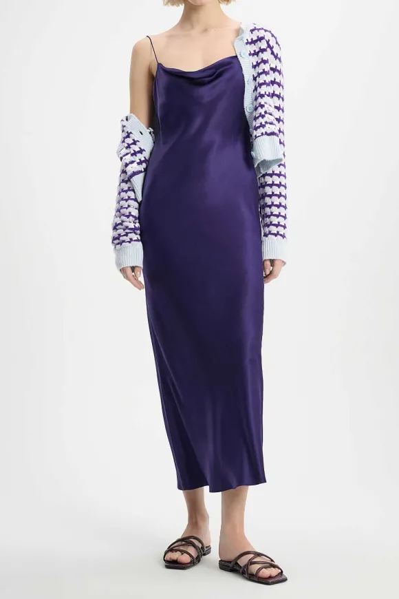 Strick | Dorothee Schumacher Playful Softness Cardigan Purple Blue White Mix