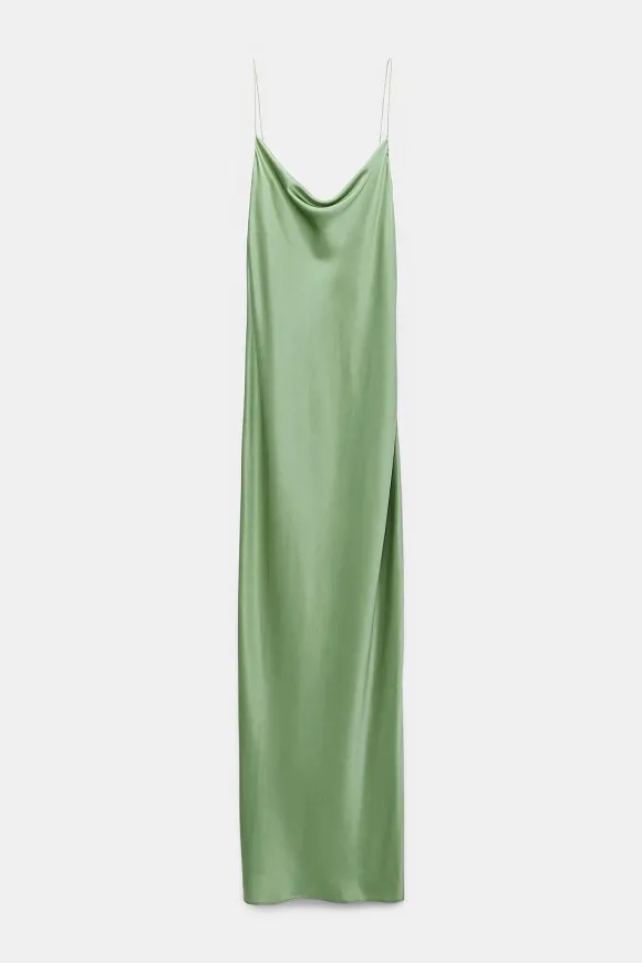 Kleider | Dorothee Schumacher Shiny Statement Dress Soft Green