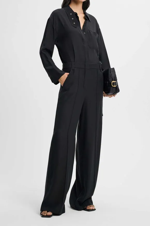 Kleider | Dorothee Schumacher Shiny Statement Jumpsuit Pure Black