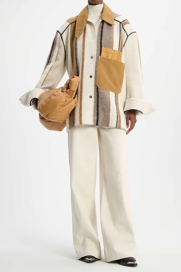 Jacken & Mäntel | Dorothee Schumacher Striped Comfort Jacket Cream Stripes
