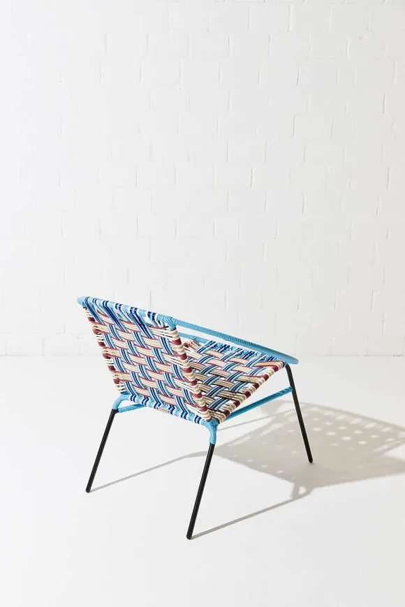 Tucurinca | Dorothee Schumacher Tucurinca Lounge Chair Mix Blue/Light Blue/White/Rojo Vino/Beige
